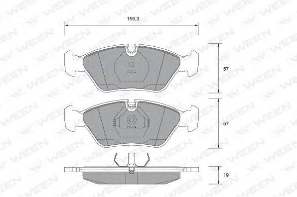 WEEN 151-2099 Тормозные колодки для BMW (Бмв) WEEN 151-2099 Тормозные колодки для BMW (Бмв)
