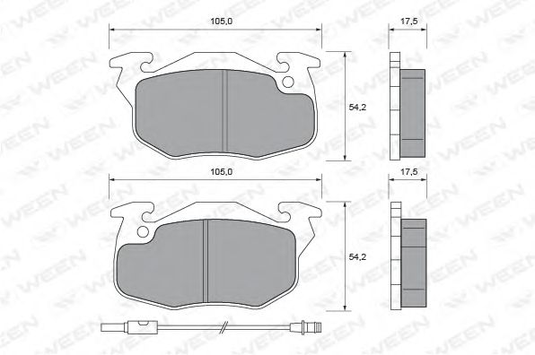 WEEN 151-2246 Тормозные колодки для PEUGEOT 205 II (Пежо 205 2) WEEN 151-2246 Тормозные колодки для PEUGEOT 205 II (Пежо 205 2)