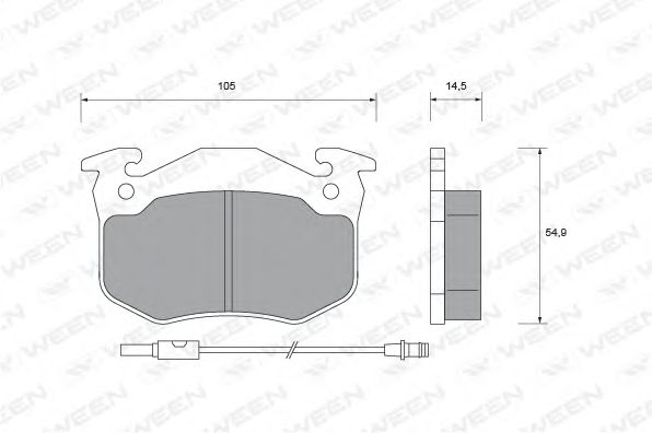 WEEN 151-2255 Тормозные колодки для RENAULT SUPER 5 (Рено Супэр 5) WEEN 151-2255 Тормозные колодки для RENAULT SUPER 5 (Рено Супэр 5)