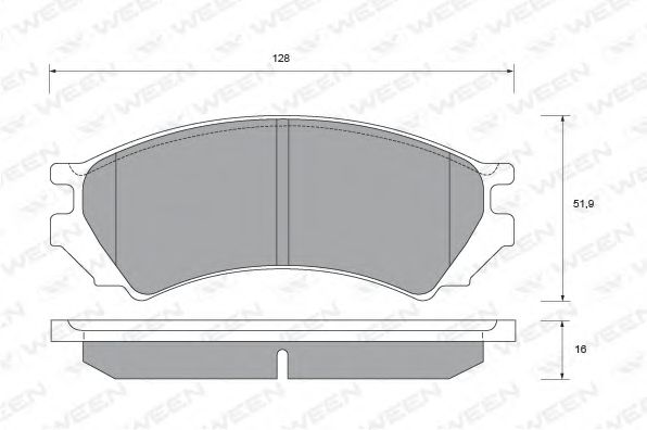 WEEN 151-2283 Тормозные колодки для NISSAN PRIMERA (Ниссан Примера) WEEN 151-2283 Тормозные колодки для NISSAN PRIMERA (Ниссан Примера)