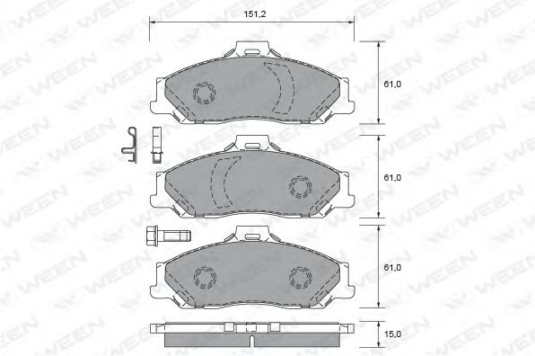 WEEN 151-2315 Тормозные колодки для MAZDA PROCEED/DRIFTER (Мазда Просид/дрифтэр) WEEN 151-2315 Тормозные колодки для MAZDA PROCEED/DRIFTER (Мазда Просид/дрифтэр)