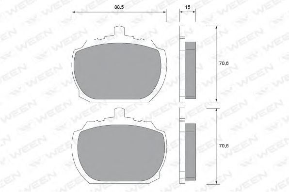 WEEN 151-2359 Тормозные колодки для ROVER 2000-3500 (Ровер 2000-3500) WEEN 151-2359 Тормозные колодки для ROVER 2000-3500 (Ровер 2000-3500)
