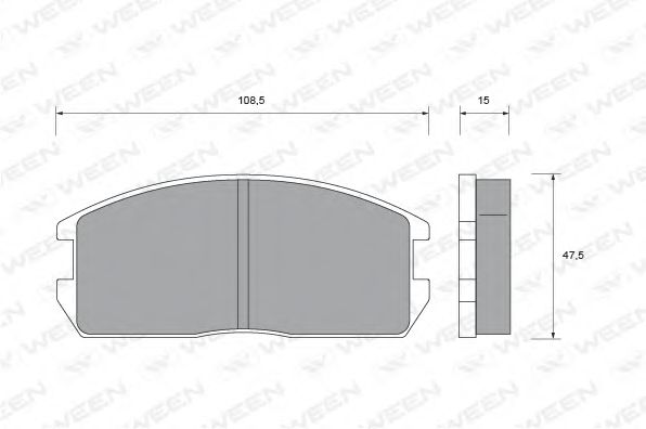 WEEN 151-2372 Тормозные колодки для MITSUBISHI LANCER III (Митсубиши/митсубиси Ланcэр 3) WEEN 151-2372 Тормозные колодки для MITSUBISHI LANCER III (Митсубиши/митсубиси Ланcэр 3)
