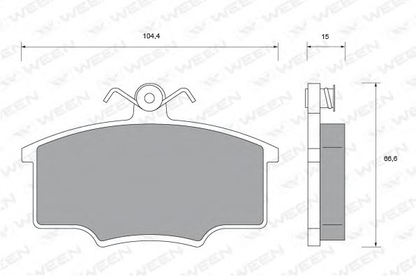 WEEN 151-2429 Тормозные колодки для AUDI 80 (Ауди 80) WEEN 151-2429 Тормозные колодки для AUDI 80 (Ауди 80)
