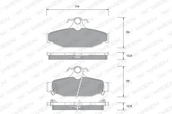 WEEN 151-2485 Тормозные колодки для MITSUBISHI GALANT II (Митсубиши/митсубиси Галант 2) WEEN 151-2485 Тормозные колодки для MITSUBISHI GALANT II (Митсубиши/митсубиси Галант 2)