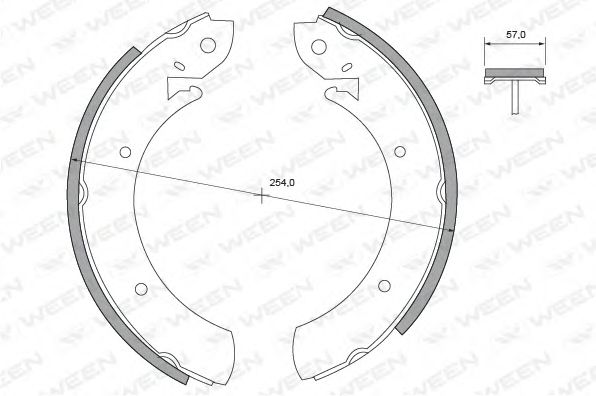 WEEN 152-2027 Тормозные колодоки для FORD GRANADA (Форд Гранада) WEEN 152-2027 Тормозные колодоки для FORD GRANADA (Форд Гранада)