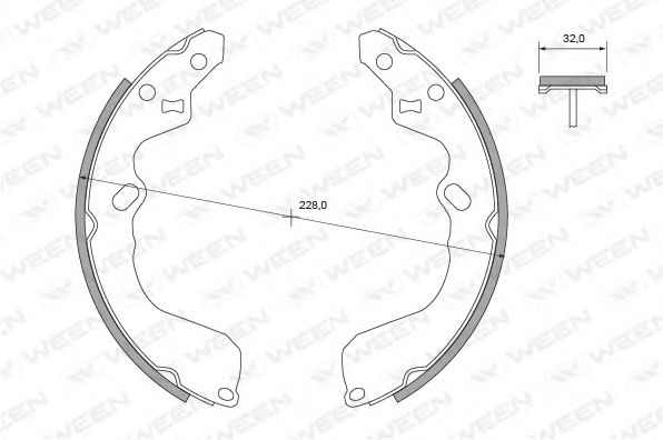 WEEN 152-2033 Тормозные колодоки для KIA CREDOS (Киа Cрэдос) WEEN 152-2033 Тормозные колодоки для KIA CREDOS (Киа Cрэдос)
