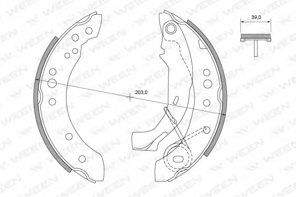 WEEN 152-2038 Тормозные колодоки для CITROëN (Cитроëн) WEEN 152-2038 Тормозные колодоки для CITROëN (Cитроëн)
