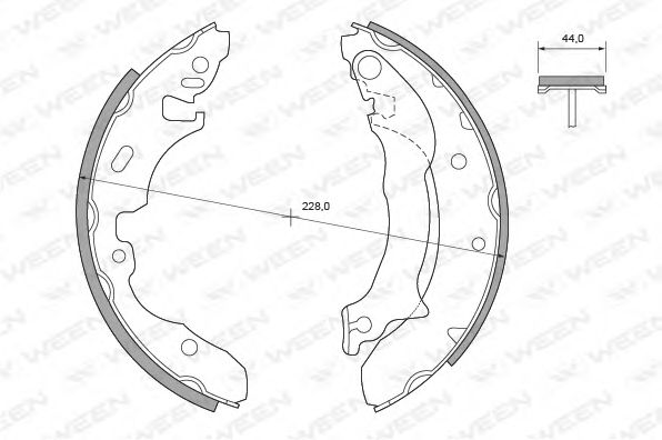 WEEN 152-2043 Тормозные колодоки для FORD (Форд) WEEN 152-2043 Тормозные колодоки для FORD (Форд)