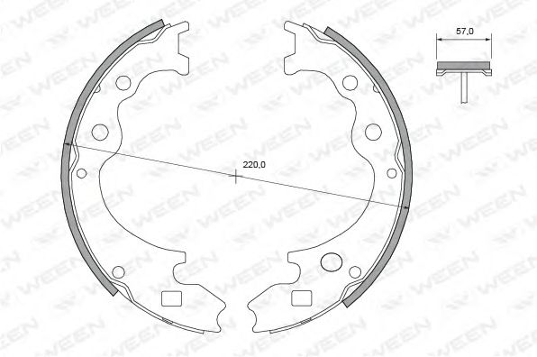 WEEN 152-2109 Тормозные колодоки для KIA BONGO (Киа Бонго) WEEN 152-2109 Тормозные колодоки для KIA BONGO (Киа Бонго)