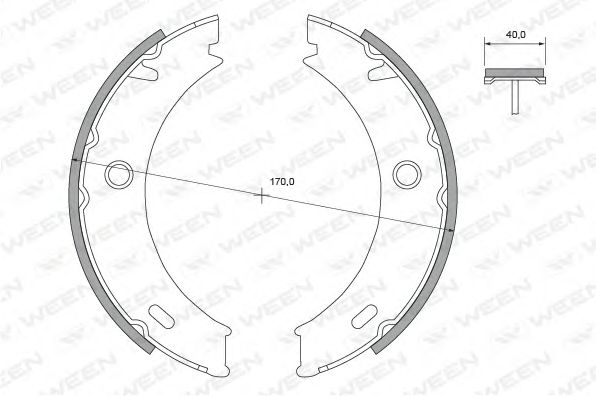WEEN 152-2124 Тормозные колодоки для DAIHATSU DELTA (Дайхатсу Дэлта) WEEN 152-2124 Тормозные колодоки для DAIHATSU DELTA (Дайхатсу Дэлта)