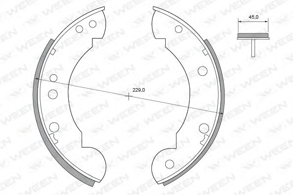 WEEN 152-2193 Тормозные колодоки для FORD (Форд) WEEN 152-2193 Тормозные колодоки для FORD (Форд)
