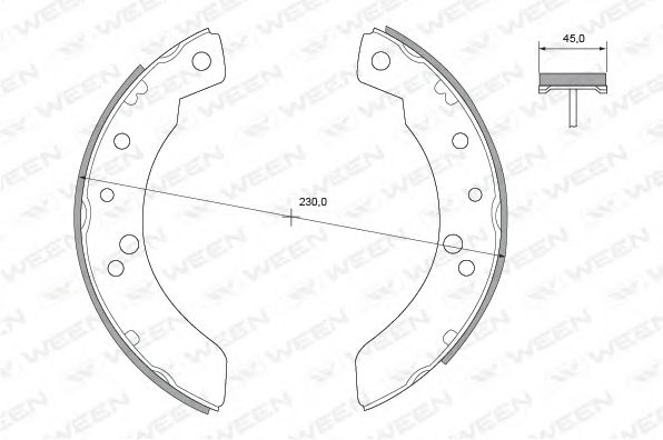 WEEN 152-2216 Тормозные колодоки для FORD (Форд) WEEN 152-2216 Тормозные колодоки для FORD (Форд)