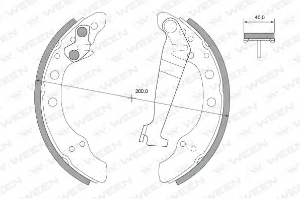 WEEN 152-2252 Тормозные колодоки для AUDI 100 (Ауди 100) WEEN 152-2252 Тормозные колодоки для AUDI 100 (Ауди 100)