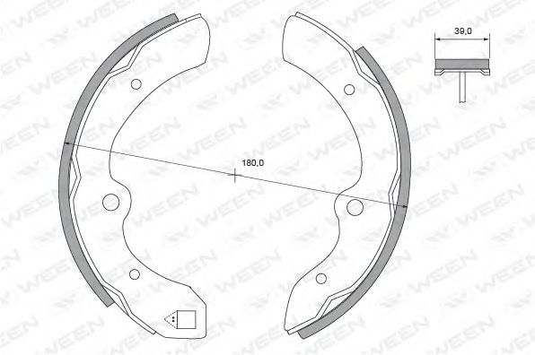 WEEN 152-2259 Тормозные колодоки для DAIHATSU MIRA (Дайхатсу Мира) WEEN 152-2259 Тормозные колодоки для DAIHATSU MIRA (Дайхатсу Мира)