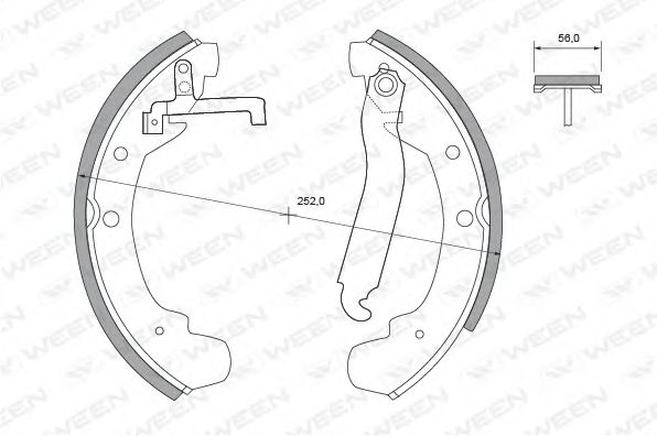 WEEN 152-2265 Тормозные колодоки для VOLKSWAGEN (Фольксваген) WEEN 152-2265 Тормозные колодоки для VOLKSWAGEN (Фольксваген)
