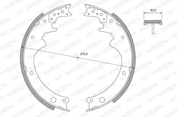 WEEN 152-2278 Тормозные колодоки для NISSAN ATLAS (Ниссан Атлас) WEEN 152-2278 Тормозные колодоки для NISSAN ATLAS (Ниссан Атлас)