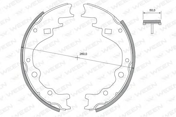 WEEN 152-2287 Тормозные колодоки для MAZDA (Мазда) WEEN 152-2287 Тормозные колодоки для MAZDA (Мазда)