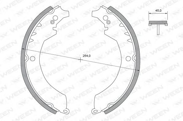 WEEN 152-2317 Тормозные колодоки для DAIHATSU WILDCAT/ROCKY (Дайхатсу Вилдcат/роcкъ) WEEN 152-2317 Тормозные колодоки для DAIHATSU WILDCAT/ROCKY (Дайхатсу Вилдcат/роcкъ)