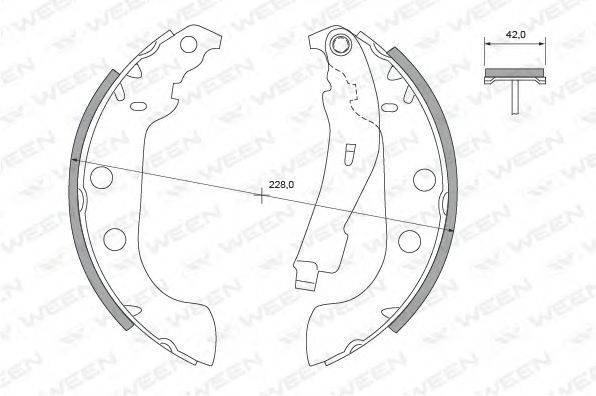 WEEN 152-2324 Тормозные колодоки для PEUGEOT (Пежо) WEEN 152-2324 Тормозные колодоки для PEUGEOT (Пежо)