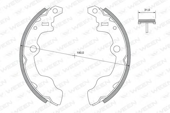 WEEN 152-2336 Тормозные колодоки для SUBARU (Субару) WEEN 152-2336 Тормозные колодоки для SUBARU (Субару)