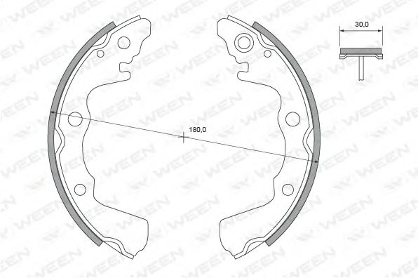 WEEN 152-2359 Тормозные колодоки для SUBARU (Субару) WEEN 152-2359 Тормозные колодоки для SUBARU (Субару)
