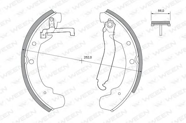 WEEN 152-2360 Тормозные колодоки для VOLKSWAGEN (Фольксваген) WEEN 152-2360 Тормозные колодоки для VOLKSWAGEN (Фольксваген)