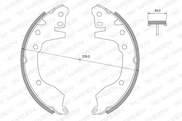 WEEN 152-2365 Тормозные колодоки для MITSUBISHI SPACE WAGON (Митсубиши/митсубиси Спэйс вагон) WEEN 152-2365 Тормозные колодоки для MITSUBISHI SPACE WAGON (Митсубиши/митсубиси Спэйс вагон)