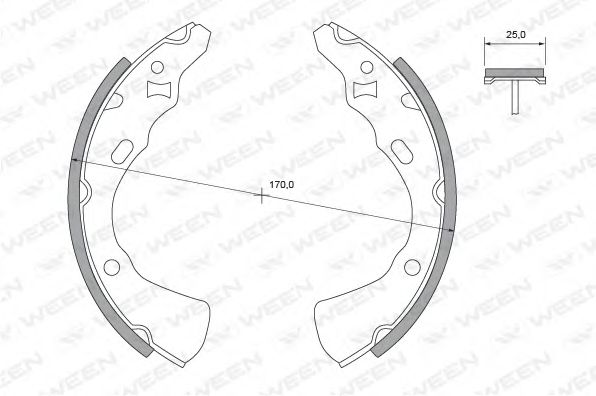 WEEN 152-2367 Тормозные колодоки для MAZDA (Мазда) WEEN 152-2367 Тормозные колодоки для MAZDA (Мазда)
