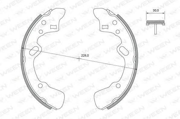 WEEN 152-2368 Тормозные колодоки для MAZDA (Мазда) WEEN 152-2368 Тормозные колодоки для MAZDA (Мазда)