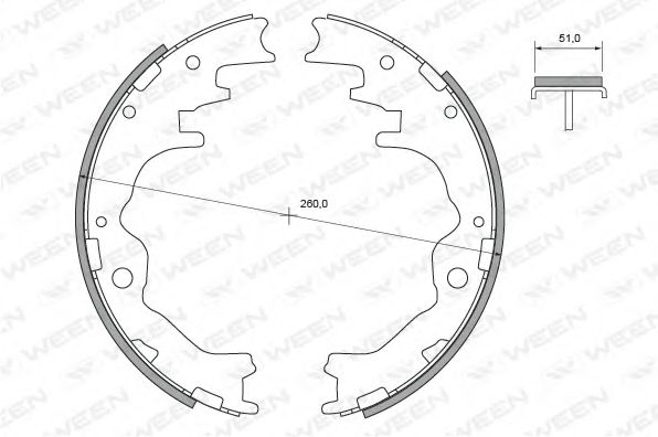 WEEN 152-2377 Тормозные колодоки для MAZDA MPV I (Мазда Мпв 1) WEEN 152-2377 Тормозные колодоки для MAZDA MPV I (Мазда Мпв 1)