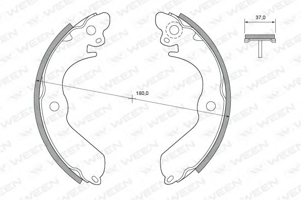 WEEN 152-2380 Тормозные колодоки для PROTON SALOON (Протон Салоон) WEEN 152-2380 Тормозные колодоки для PROTON SALOON (Протон Салоон)