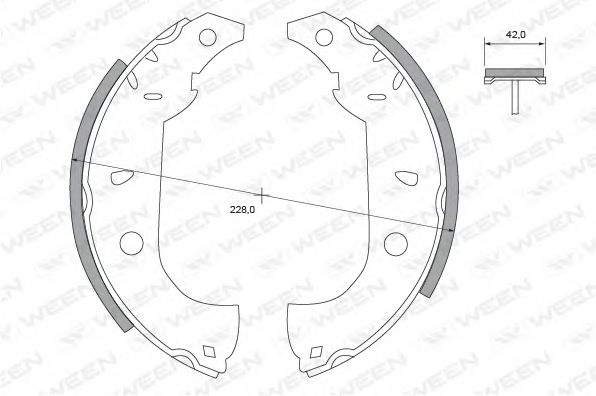 WEEN 152-2405 Тормозные колодоки для ALFA ROMEO 145 (Альфа ромео 145) WEEN 152-2405 Тормозные колодоки для ALFA ROMEO 145 (Альфа ромео 145)