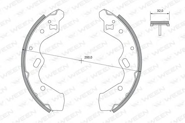 WEEN 152-2431 Тормозные колодоки для MAZDA (Мазда) WEEN 152-2431 Тормозные колодоки для MAZDA (Мазда)