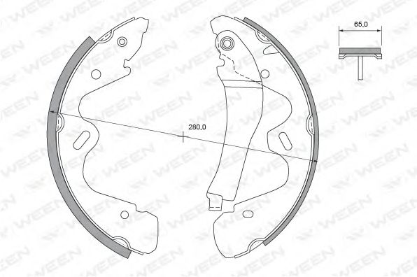 WEEN 152-2473 Тормозные колодоки для NISSAN CABSTAR E (Ниссан Cабстар э) WEEN 152-2473 Тормозные колодоки для NISSAN CABSTAR E (Ниссан Cабстар э)