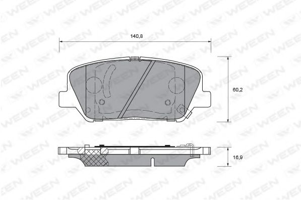 WEEN 151-0003 Тормозные колодки для HYUNDAI (Хендай) WEEN 151-0003 Тормозные колодки для HYUNDAI (Хендай)