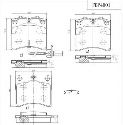 FI.BA FBP4001 Тормозные колодки для VOLKSWAGEN (Фольксваген) FI.BA FBP4001 Тормозные колодки для VOLKSWAGEN (Фольксваген)