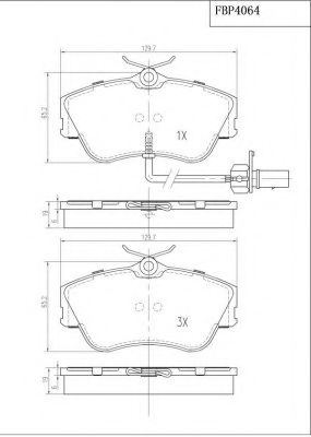 FI.BA FBP4064 Тормозные колодки для VOLKSWAGEN (Фольксваген) FI.BA FBP4064 Тормозные колодки для VOLKSWAGEN (Фольксваген)
