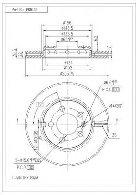FI.BA FBD134 Тормозной диск для SEAT (Сеат) FI.BA FBD134 Тормозной диск для SEAT (Сеат)