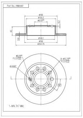 FI.BA FBD167 Тормозной диск для SEAT (Сеат) FI.BA FBD167 Тормозной диск для SEAT (Сеат)
