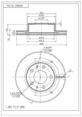 FI.BA FBD202 Тормозной диск для FIAT (Фиат) FI.BA FBD202 Тормозной диск для FIAT (Фиат)