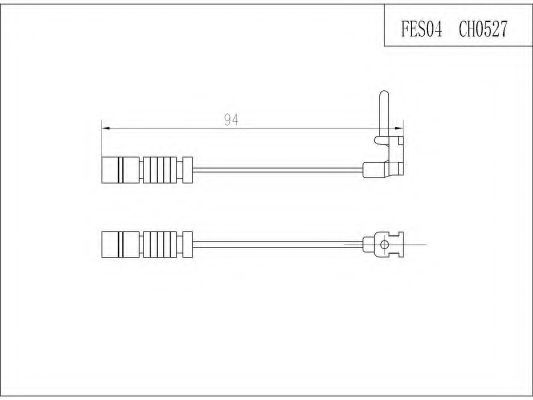 FI.BA FES04 Сигнализатор, износ тормозных колодок для MERCEDES-BENZ SLK (Мэрcэдэс-бэнз Слк) FI.BA FES04 Сигнализатор, износ тормозных колодок для MERCEDES-BENZ SLK (Мэрcэдэс-бэнз Слк)