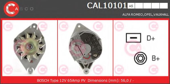 CASCO CAL10101AS Генератор для OPEL MANTA B CC (Опель Манта б cc) CASCO CAL10101AS Генератор для OPEL MANTA B CC (Опель Манта б cc)