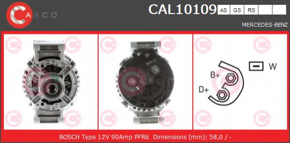 CASCO CAL10109AS Генератор 