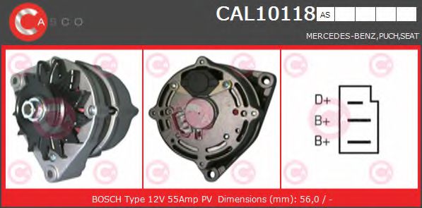 CASCO CAL10118AS Генератор для MERCEDES-BENZ SL (Мэрcэдэс-бэнз Сл) CASCO CAL10118AS Генератор для MERCEDES-BENZ SL (Мэрcэдэс-бэнз Сл)