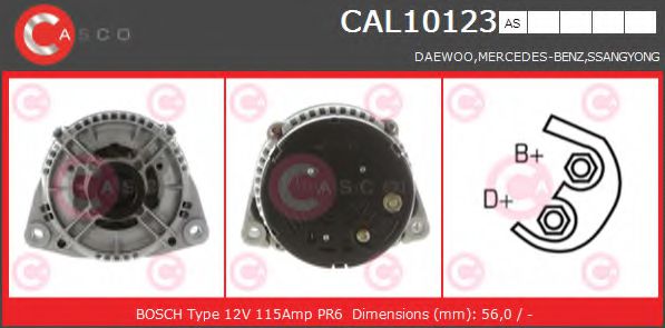 CASCO CAL10123AS Генератор для MERCEDES-BENZ CLK (Мэрcэдэс-бэнз Слк) CASCO CAL10123AS Генератор для MERCEDES-BENZ CLK (Мэрcэдэс-бэнз Слк)