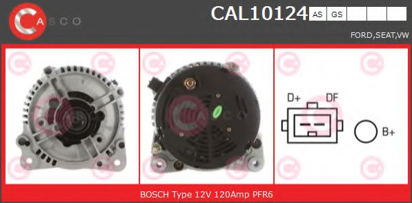 CASCO CAL10124AS Генератор для SEAT CORDOBA (Сеат Кордоба) CASCO CAL10124AS Генератор для SEAT CORDOBA (Сеат Кордоба)