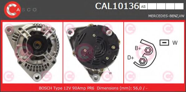 CASCO CAL10136AS Генератор для VOLKSWAGEN LT 28-35 II (Фольксваген Лт 28-35 2) CASCO CAL10136AS Генератор для VOLKSWAGEN LT 28-35 II (Фольксваген Лт 28-35 2)