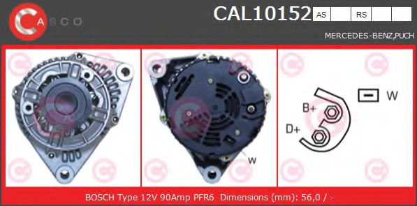 CASCO CAL10152AS Генератор для MERCEDES-BENZ CLK (Мэрcэдэс-бэнз Слк) CASCO CAL10152AS Генератор для MERCEDES-BENZ CLK (Мэрcэдэс-бэнз Слк)