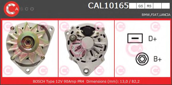 CASCO CAL10165RS Генератор для FIAT TEMPRA (Фиат Тэмпра) CASCO CAL10165RS Генератор для FIAT TEMPRA (Фиат Тэмпра)